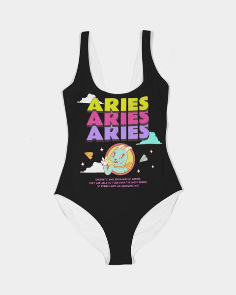 Aries Power Bodysuit (Black) - My Vintage Candy