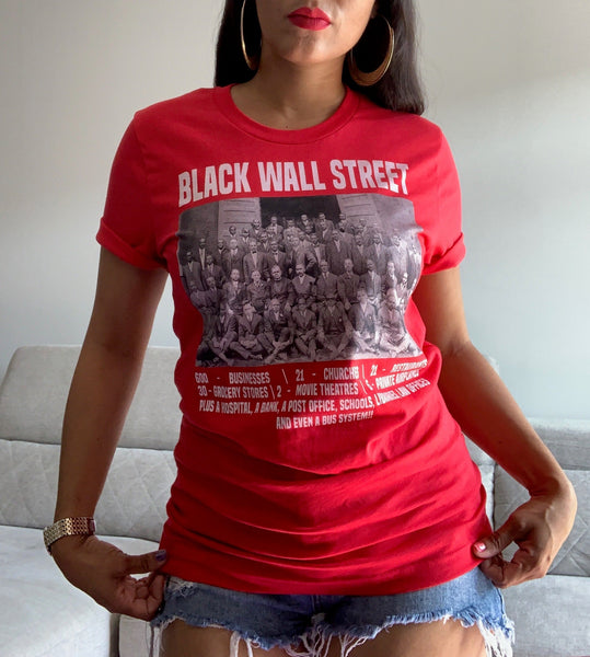 Black Wall Street Photo (Front & Back Print) Unisex Tee - My Vintage Candy