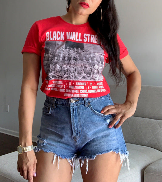 Black Wall Street Photo (Front & Back Print) Unisex Tee - My Vintage Candy