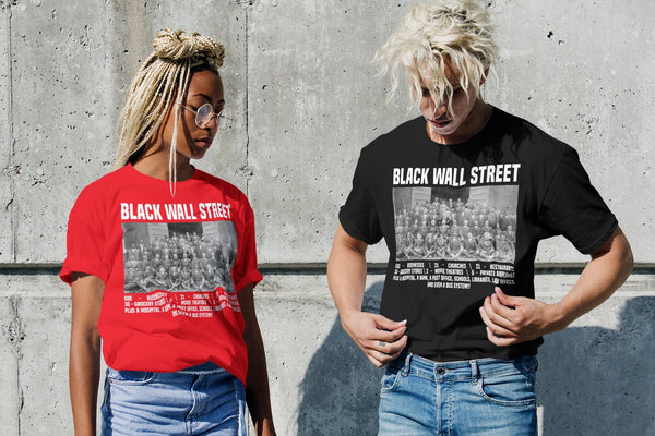 Black Wall Street Photo (Front & Back Print) Unisex Tee - My Vintage Candy