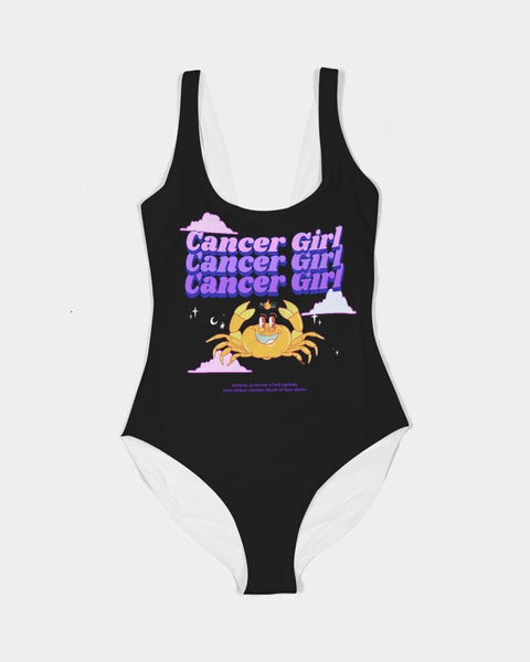 Cancer Power Bodysuit (Black) - My Vintage Candy
