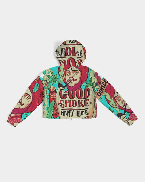 Happy Buds Cropped Windbreaker - My Vintage Candy