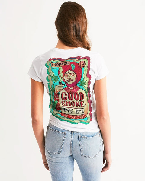Happy Buds (Front & Back Print) Women's Tee - My Vintage Candy