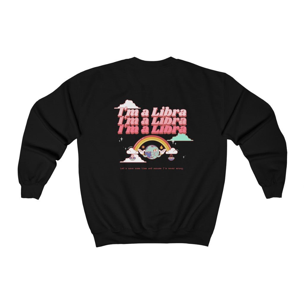 Libra Front/Back Sweatshirt (Multiple Colors) - My Vintage Candy