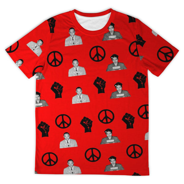 Martin & Rosa Unisex Tee (Red) - My Vintage Candy