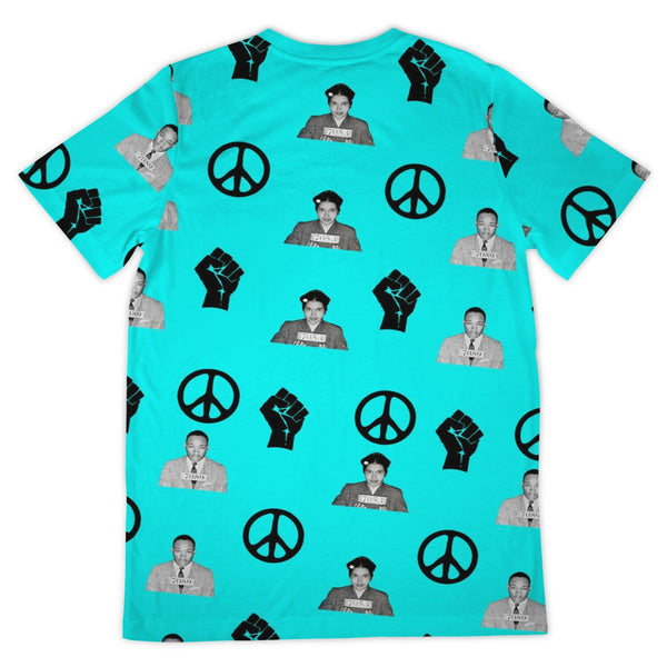 Martin & Rosa Unisex Tee (Turquoise) - My Vintage Candy