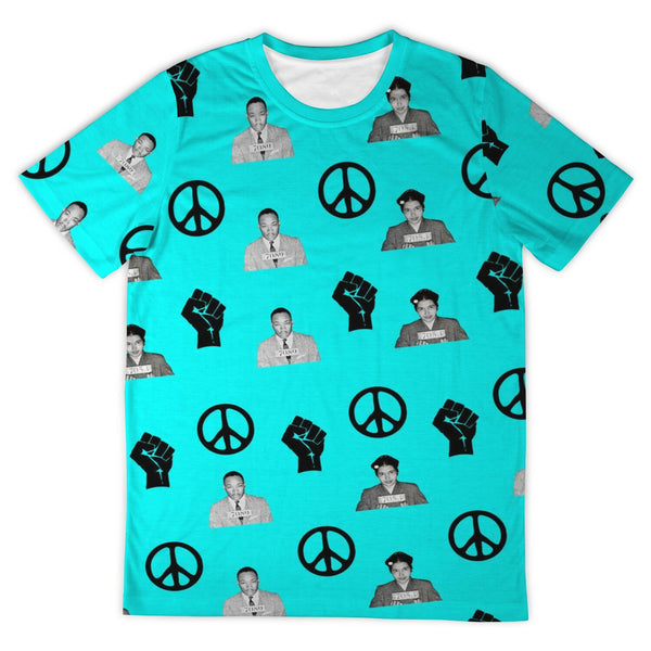 Martin & Rosa Unisex Tee (Turquoise) - My Vintage Candy