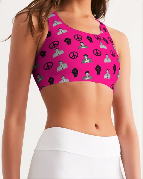 pink rosa Martin windbreaker Women's Seamless Sports Bra - My Vintage Candy
