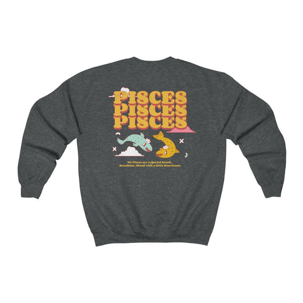 Pisces Zodiac Front/Back Crewneck - My Vintage Candy