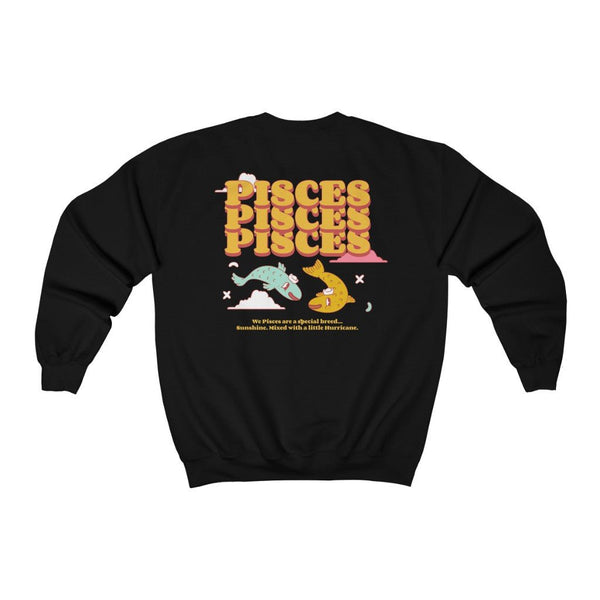 Pisces Zodiac Front/Back Crewneck - My Vintage Candy